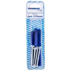 Kit taquete y tornillo 12 pzas