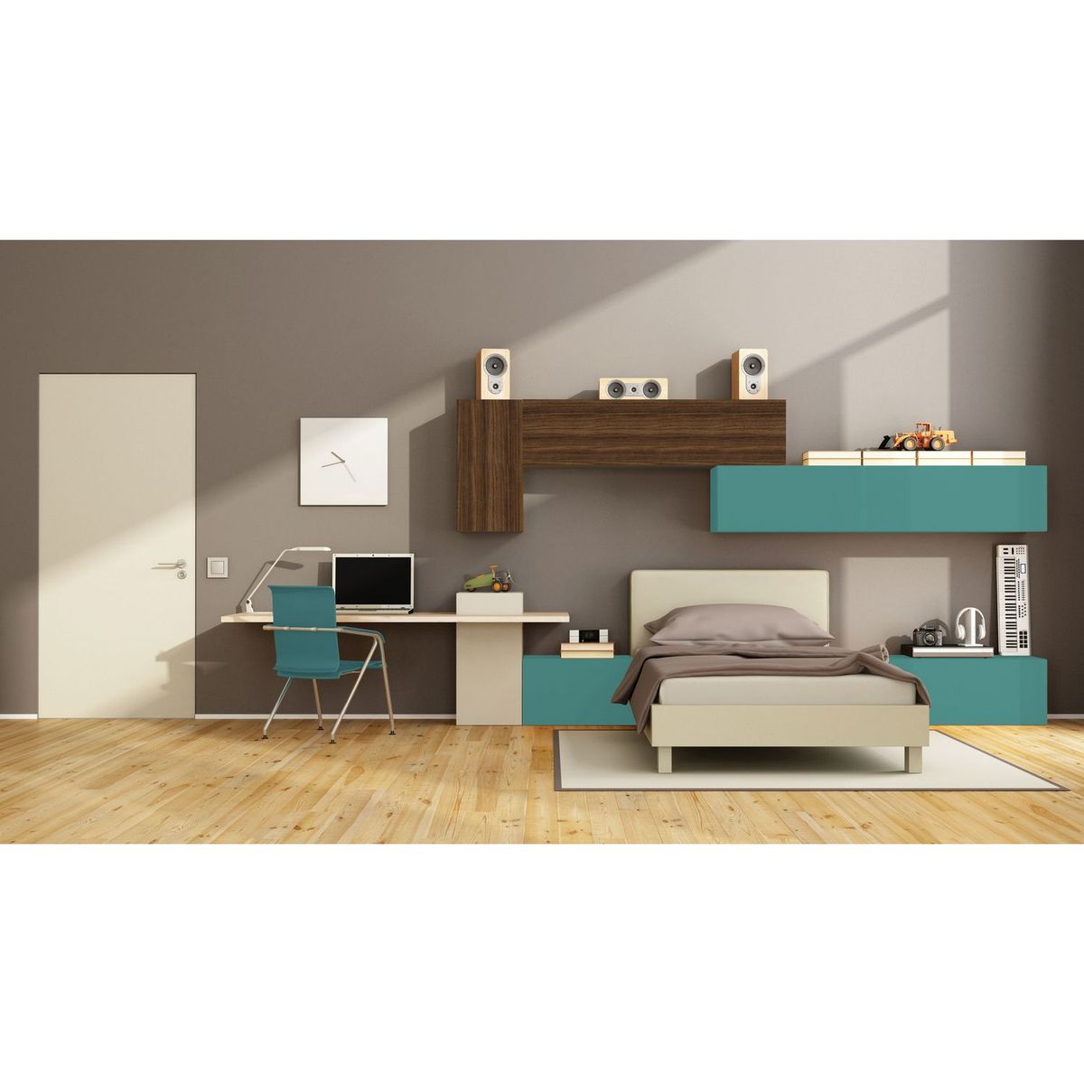 Arauco - Melamina Nogal Británico 16 mm 122 x 244 cm.