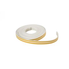 Perfil flexible E para sellado de ventana 10 m x 9 mm x 4 mm blanco