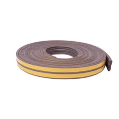 Perfil flexible p/ventana 10 m x 9 mm x 4 mm café