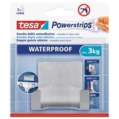 Gancho metálico doble removible resistente al agua 1 pieza