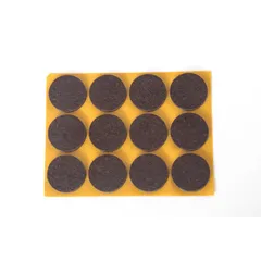Fieltro protector 22 mm x 12 unid café