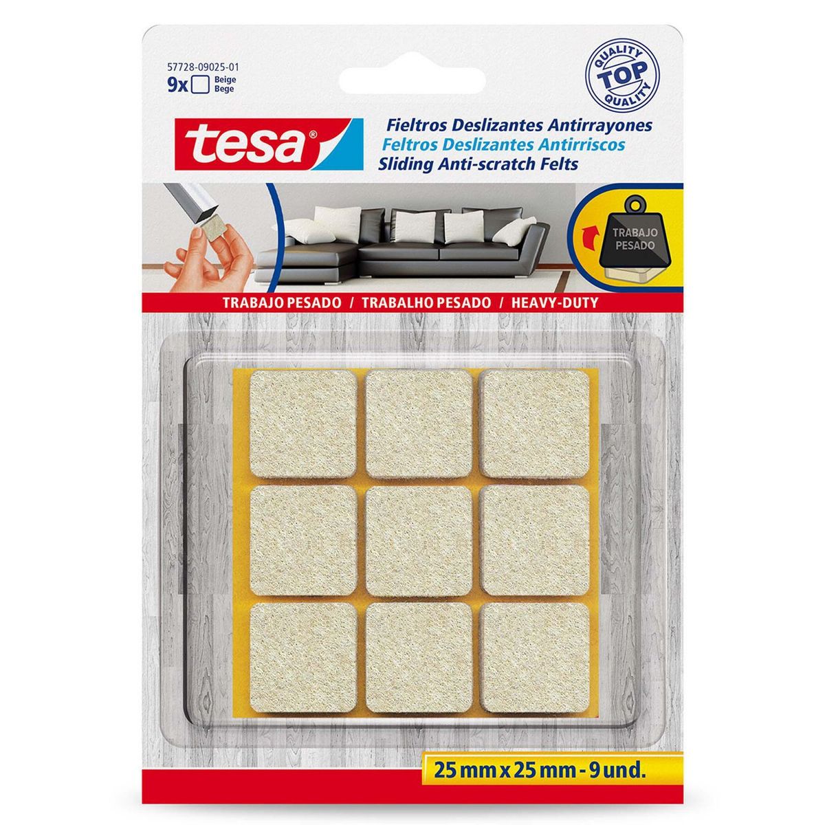 Tesa - Fieltro protector pesado 20cm x 30 cm 1 pz