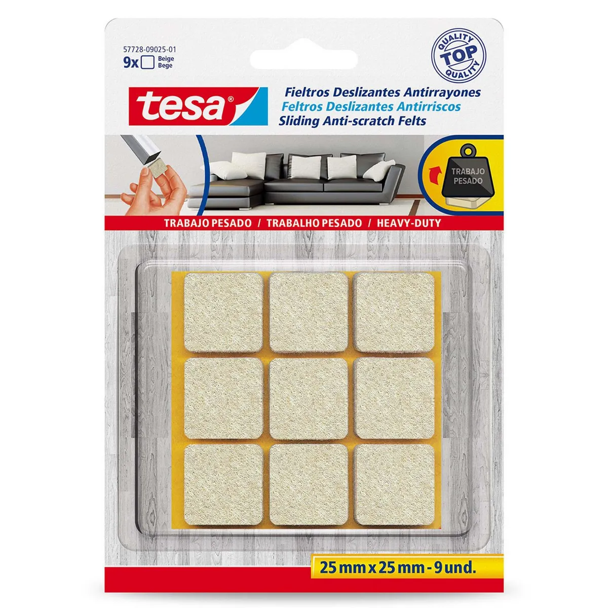 Tesa - Fieltro protector pesado 20cm x 30 cm 1 pz