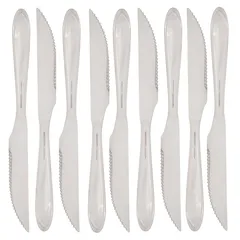 Set 12 cuchillos mesa acero inoxidable