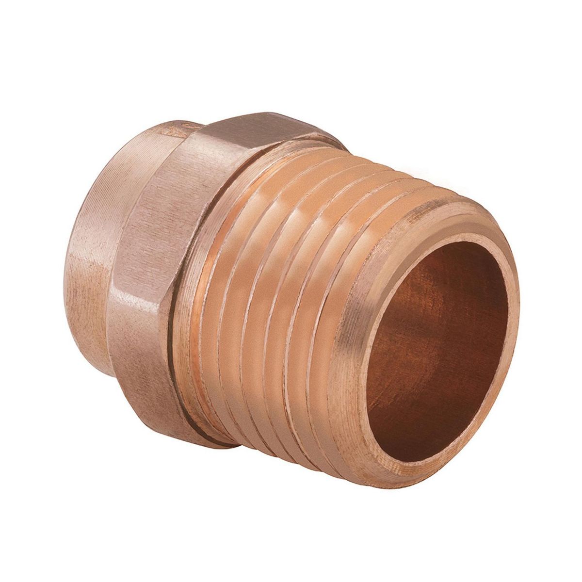 Iusa - Conector Rosca Exterior 1 1/4" Cobre