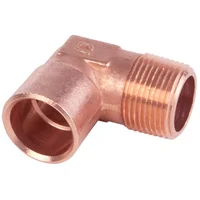Codo rosca exterior 3/8 cobre