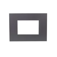 Marco de placa 3 módulos silver