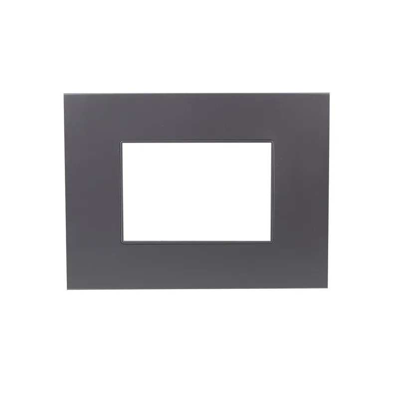 Halux - Marco de placa 3 módulos silver