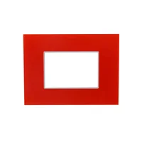 Marco de placa 3 módulos rojo