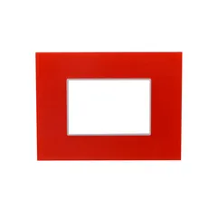 Marco de placa 3 módulos rojo