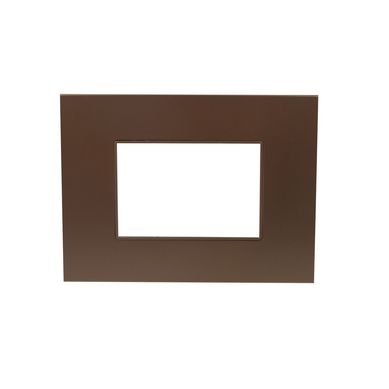 Marco de placa 3 mdulos champagne