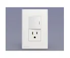 Placa armada 1 apagador blanco