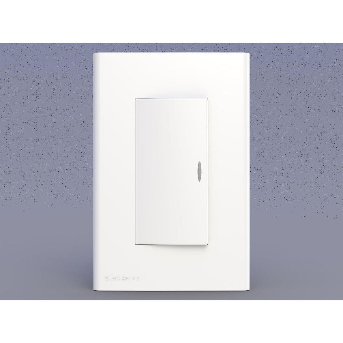 Placa 1 apagador escalera 3 módulos blanco., marca Halux - Foto Principal