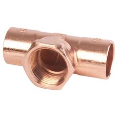Tee rosca central 3/4 cobre