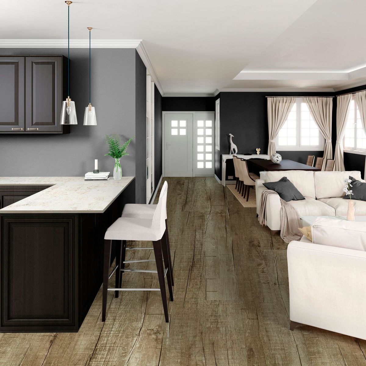 La Nueva  Avenida - Piso Vinilico 2 mm Urbana Chicago 15.24 x 91.44 cm Mate 5.017 m2