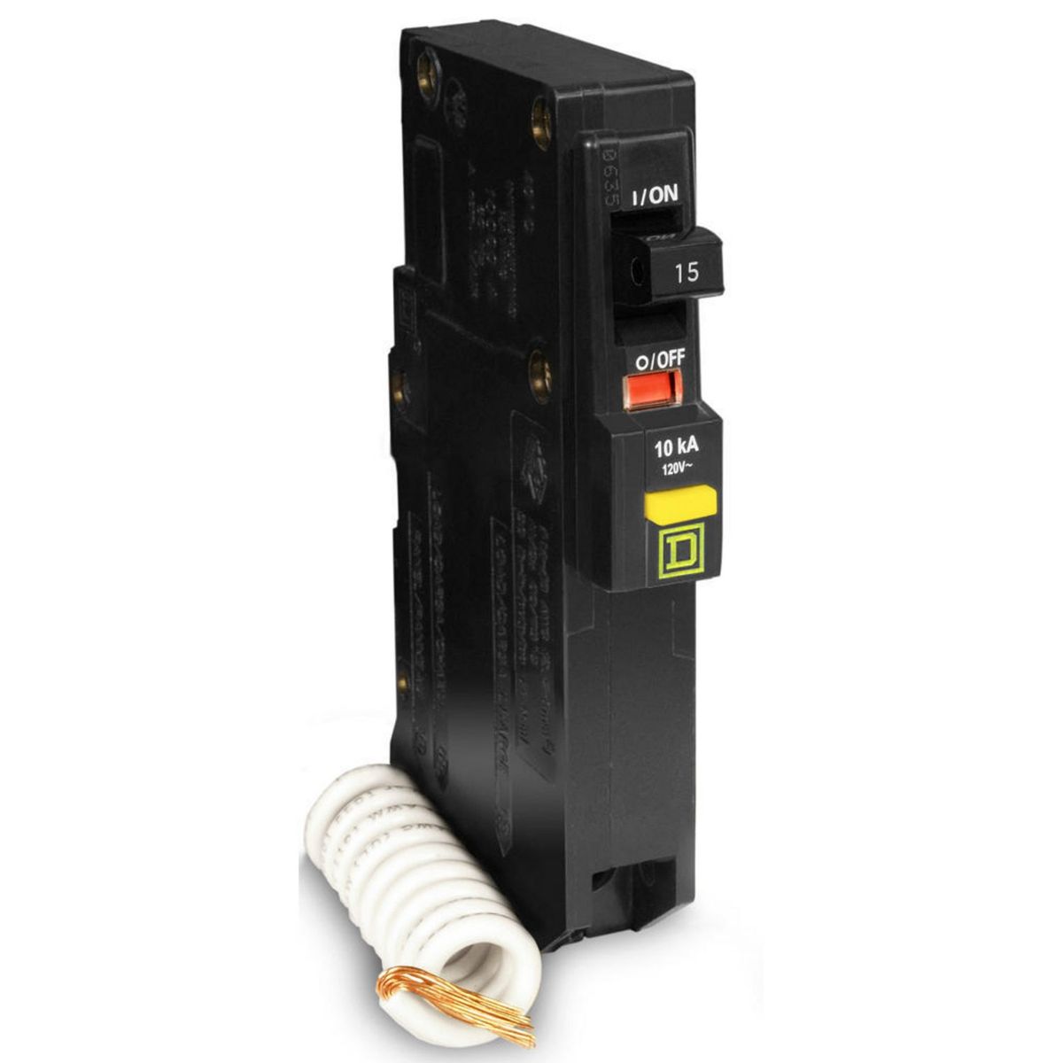Interruptor tipo QO c/protección falla a tierra 1 polo 15 A, marca Schneider Electric - Foto Principal