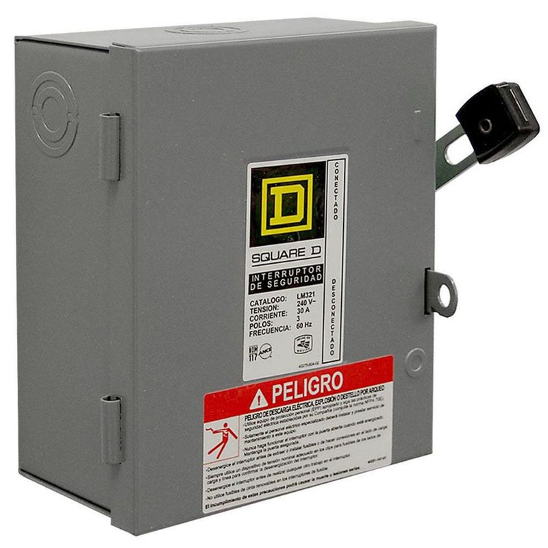 Schneider Electric - Interruptor de seguridad 3 polos 30 A ligero