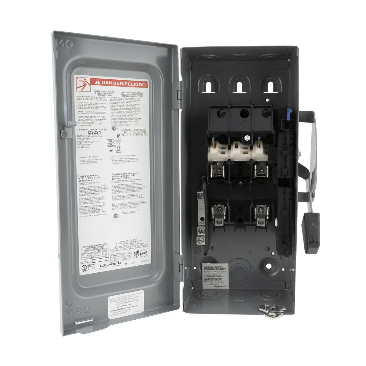 Interruptor de seguridad 2 polos 60 A general, marca Schneider Electric - Foto 2
