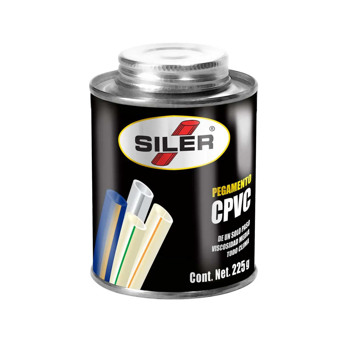 Pegamento PVC Transparente 225 gr, marca Siler - Foto Principal