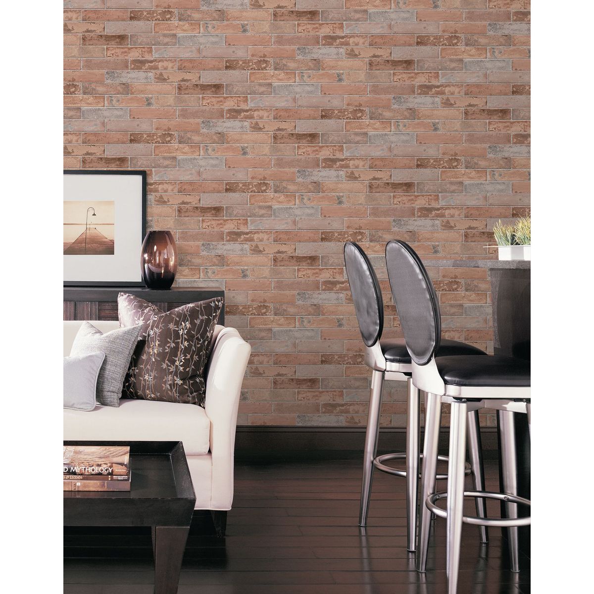 Norwall - Papel tapiz Ilusions2 de 53 cm x 10 m Marrón