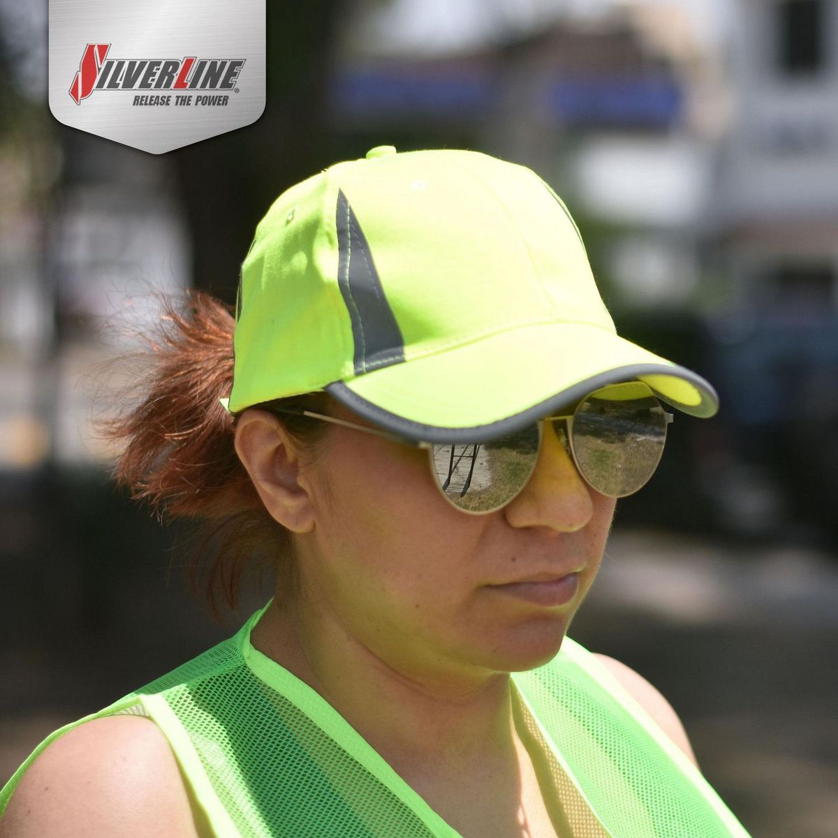 Gorra de seguridad en poliéster con reflejante amarillo, marca Silverline - Foto 2