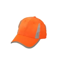 Gorra de seguridad en poliéster con reflejante amarillo
