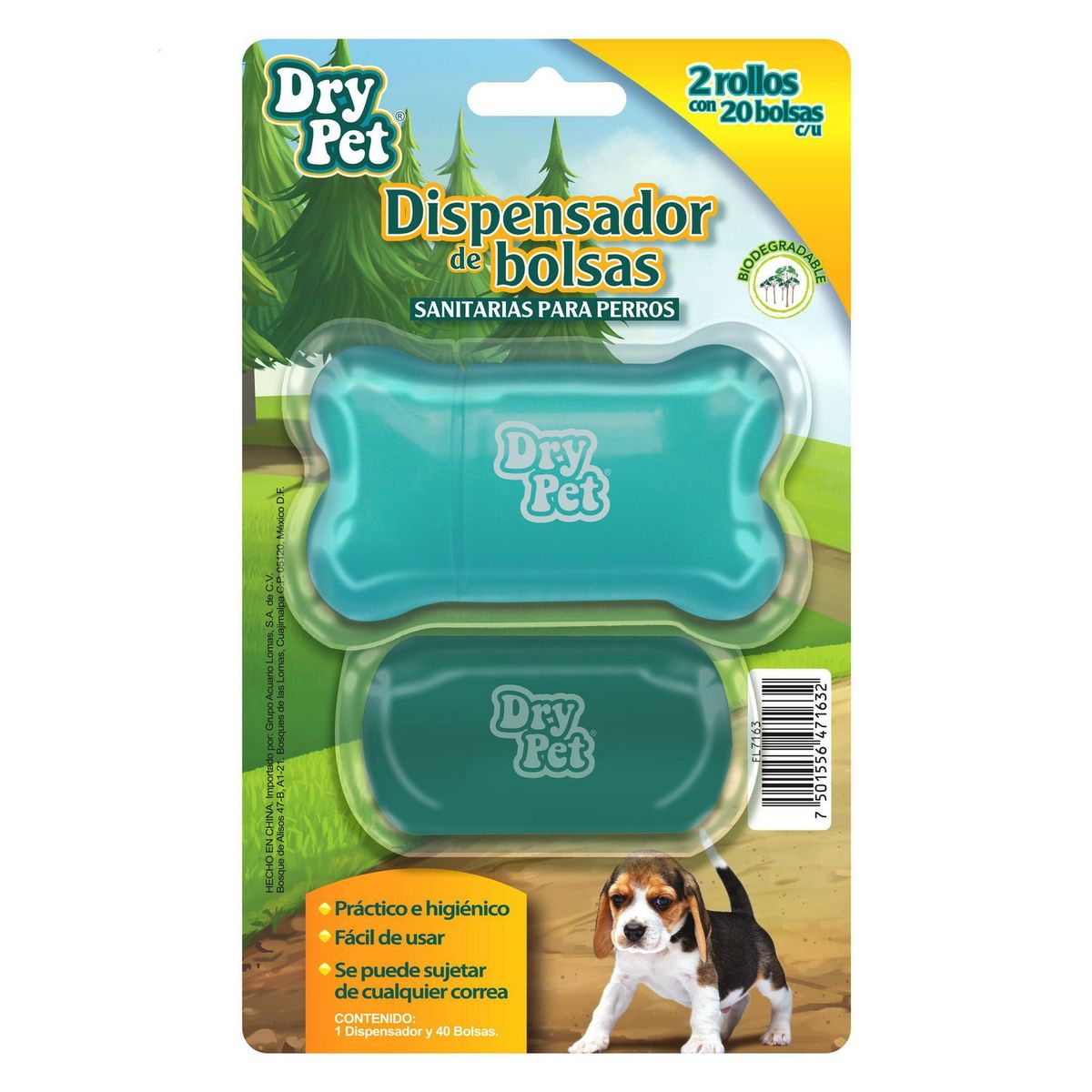 Dispensador con 40 bolsas desechables, marca Fancy Pets - Foto 2
