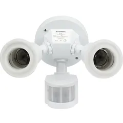 Portalámpara doble con sensor de mov. foco ahorrador
