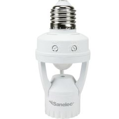 Portalámpara sencillo con sensor de mov. foco ahorrador/LED
