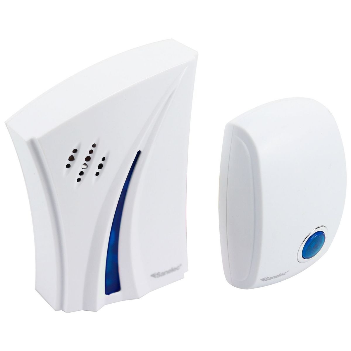 Sanelec - Timbre inalámbrico c/clavija control de vol. alcance 100m