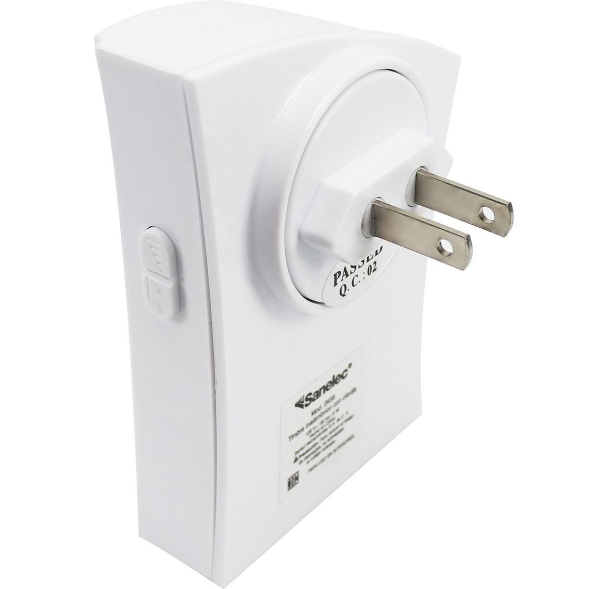 Sanelec - Timbre inalámbrico c/clavija control de vol. alcance 100m