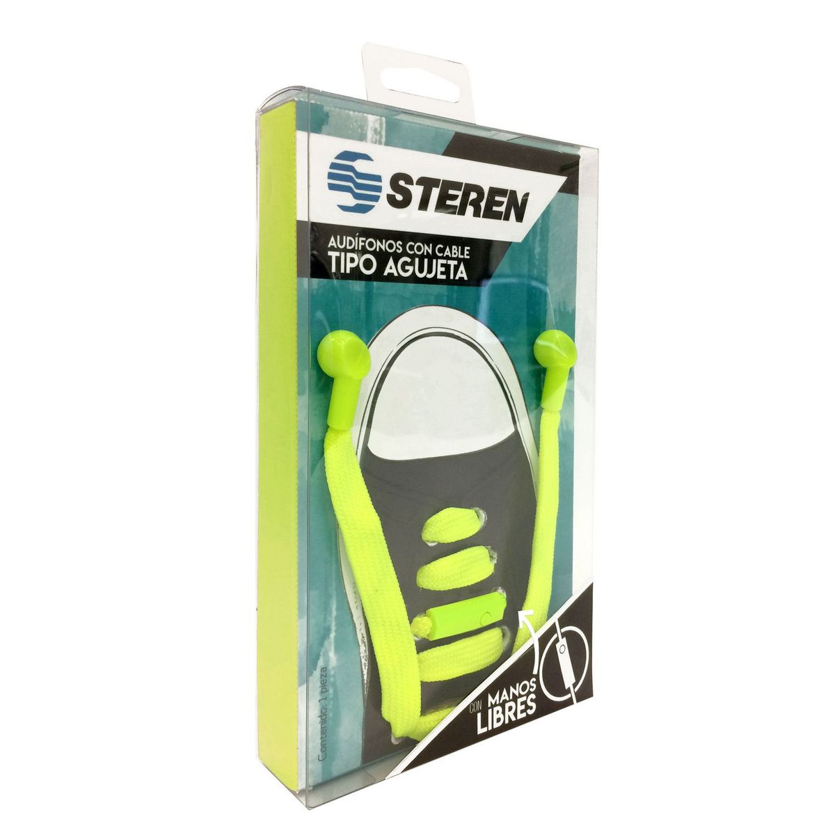 Steren - Audífonos c/cable tipo agujeta varios colores