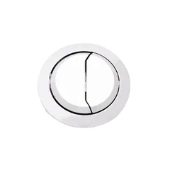 Botón cromado de 58 mm para descarga dual