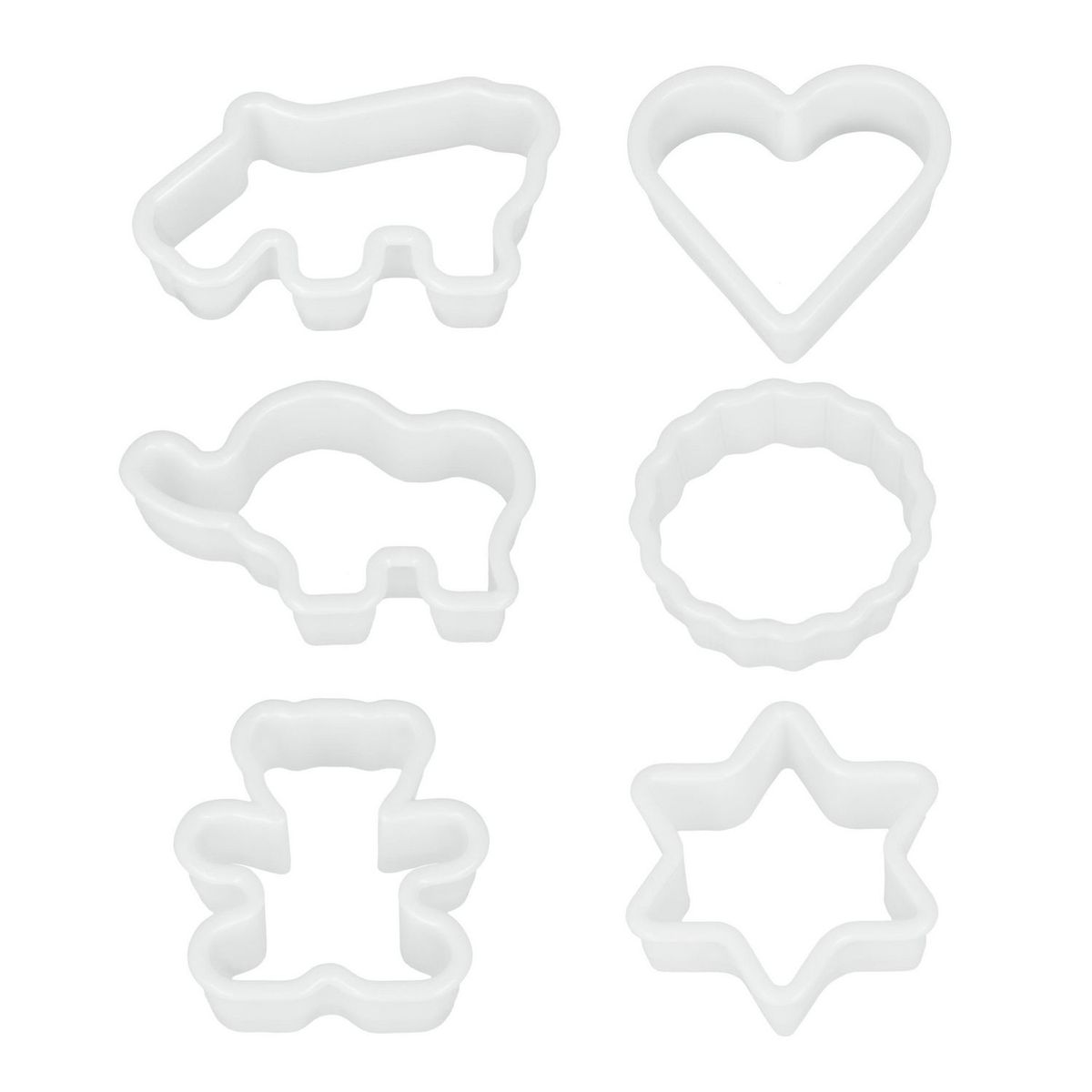 Set de 6 figuras de plástico para galleta, marca Metaltex - Foto Principal
