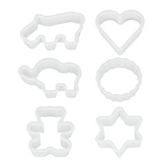 Set de 6 figuras de plástico para galleta