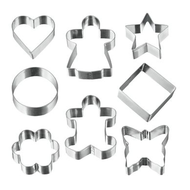 Set 8 cortadores de galleta acero inoxidable