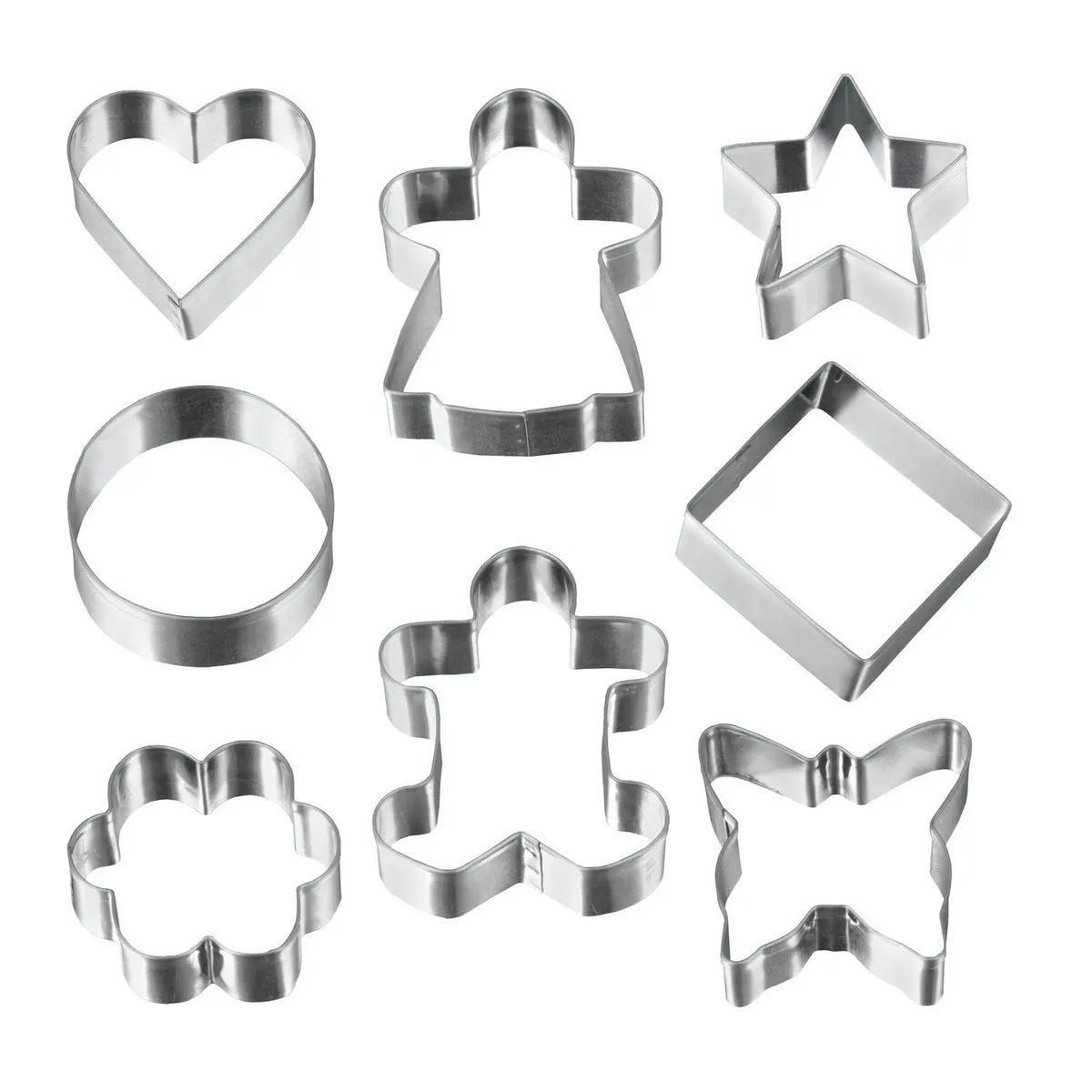 Metaltex - Set 8 cortadores de galleta acero inoxidable