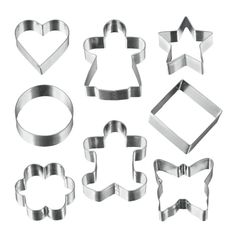 Set 8 cortadores de galleta acero inoxidable