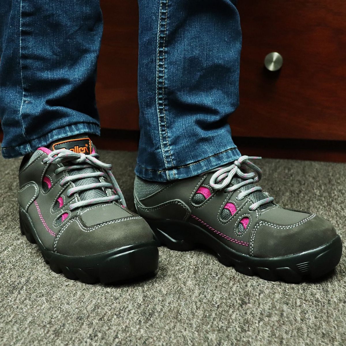 Vallen - Zapato pink choclo dieléctrico gris/rosa c/c policarbonato suela PU/PU T8