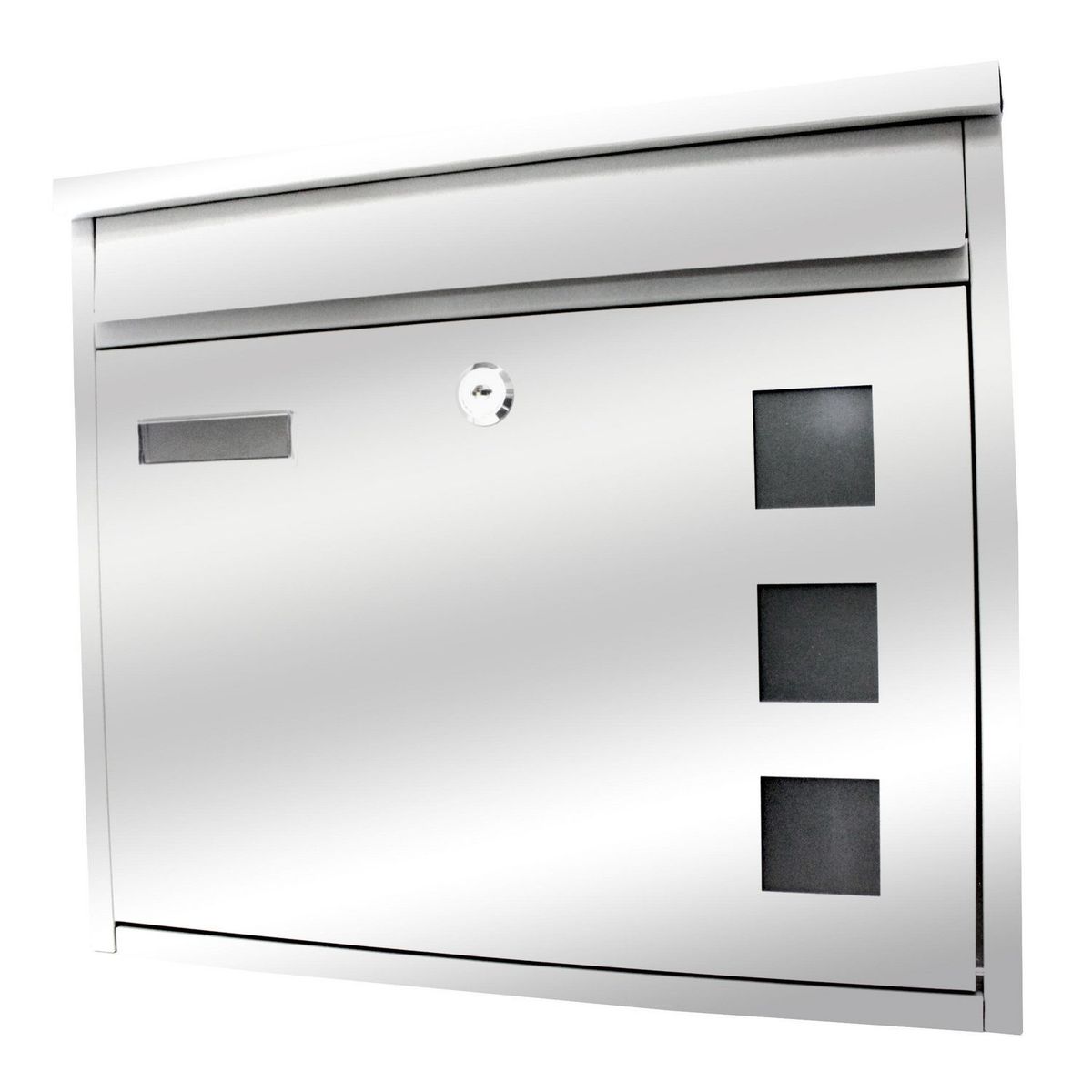 Handy Home - Buzón de Acero Galvanizado 36 X 32 X 12 cm Plata