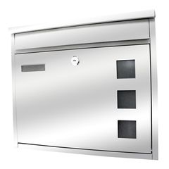 Buzón de Acero Galvanizado 36 X 32 X 12 cm Plata
