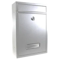 Buzón de Acero Galvanizado 22 X 32 X 8.5 cm Plata