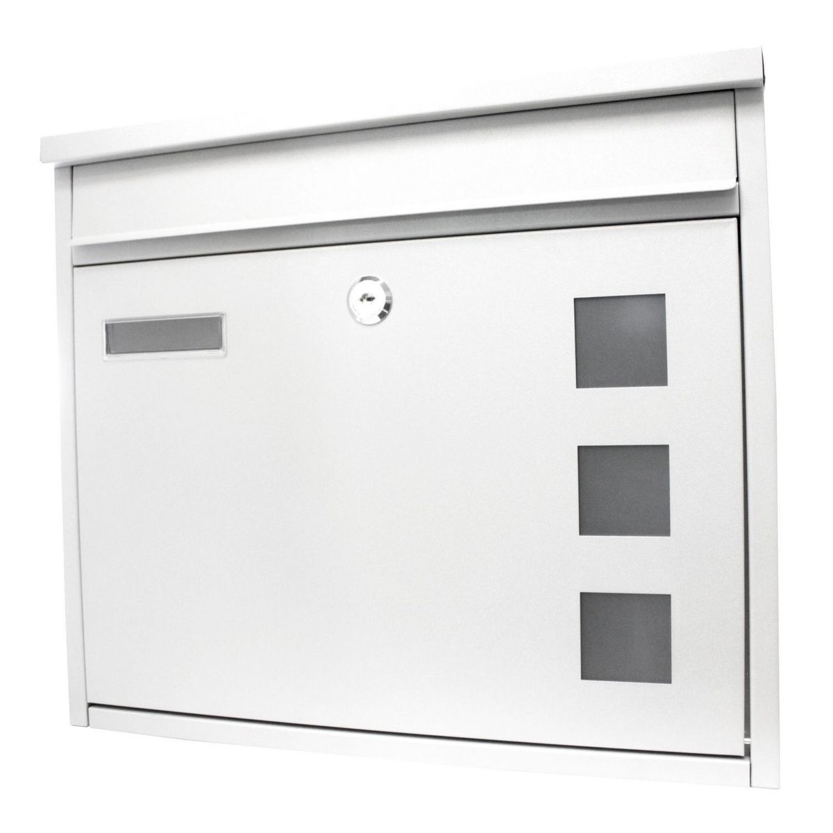 Handy Home - Buzón de acero galvanizado 36 x 32 x 12 cm blanco