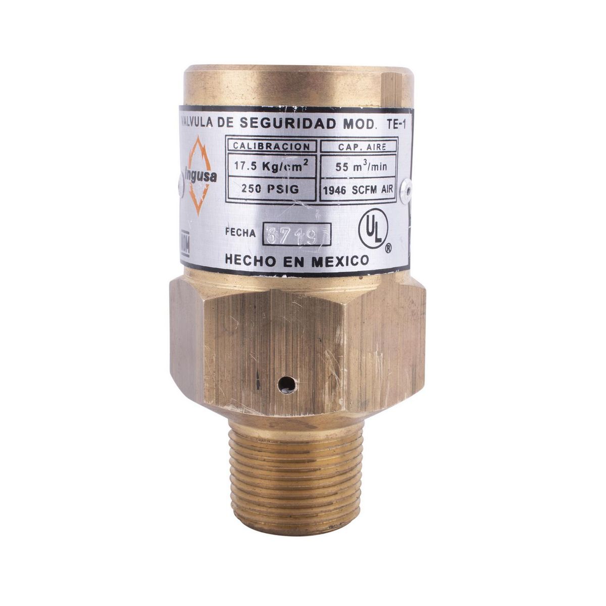 Ingusa - Válvula de seguridad para tanque estacionario