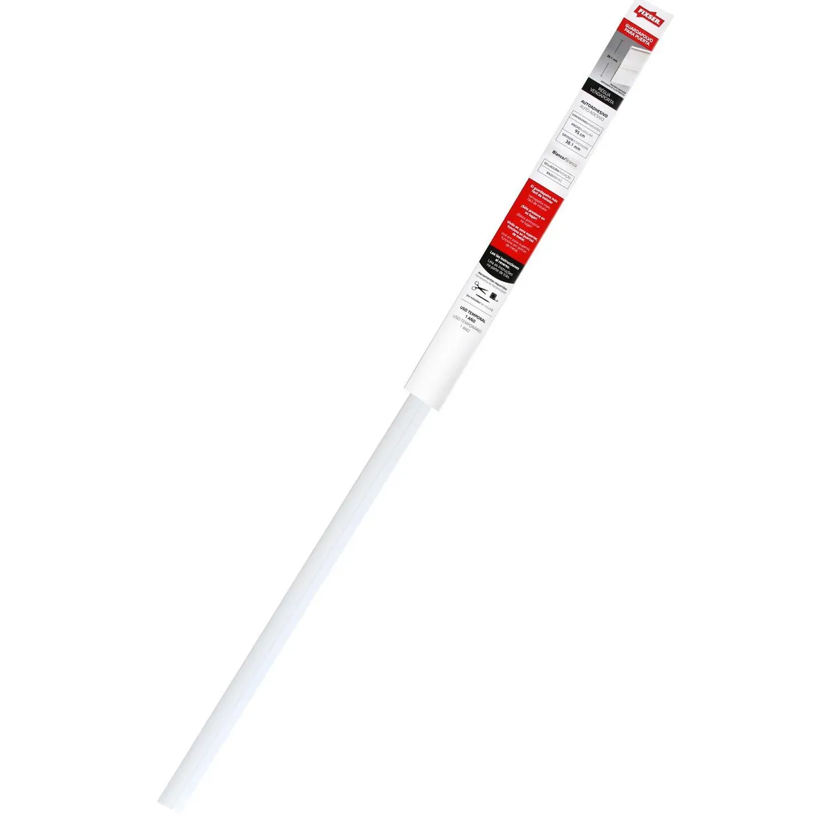 Fixser - Guardapolvo vinilo autoadhesivo 38.1 mm x 91.5 cm blanco