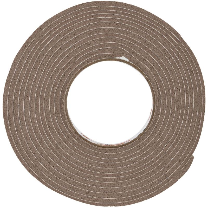 Fixser - Cinta adhesiva de hule espuma 9.5 mm x 4.8 mm x 5.2 m marrón