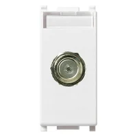 Toma de conector hembra tipo F blanco