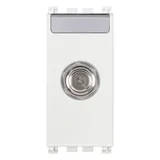 Toma de conector hembra tipo F blanco