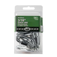 Eslabones c/rosca zinc 3/16" x 20 pc en blíster